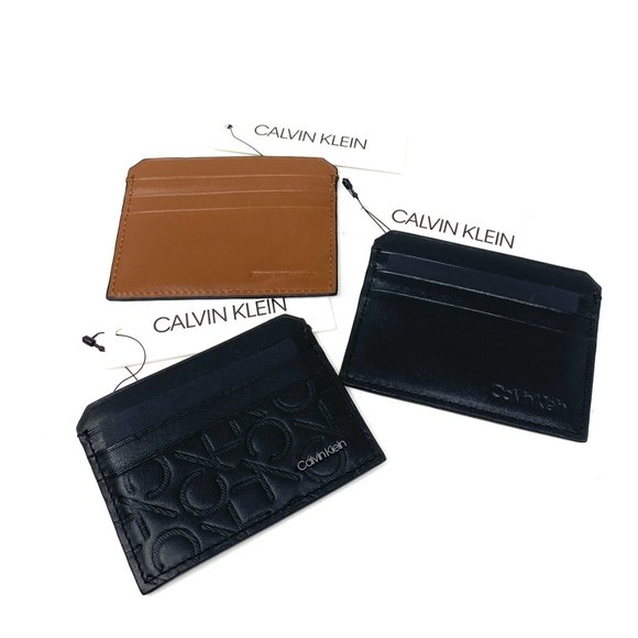 🔥SALE🔥 Calvin Klein EMB Texture Logo Men’s Card Holder 4711 0002 010 - Picture 4 of 4